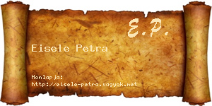 Eisele Petra névjegykártya